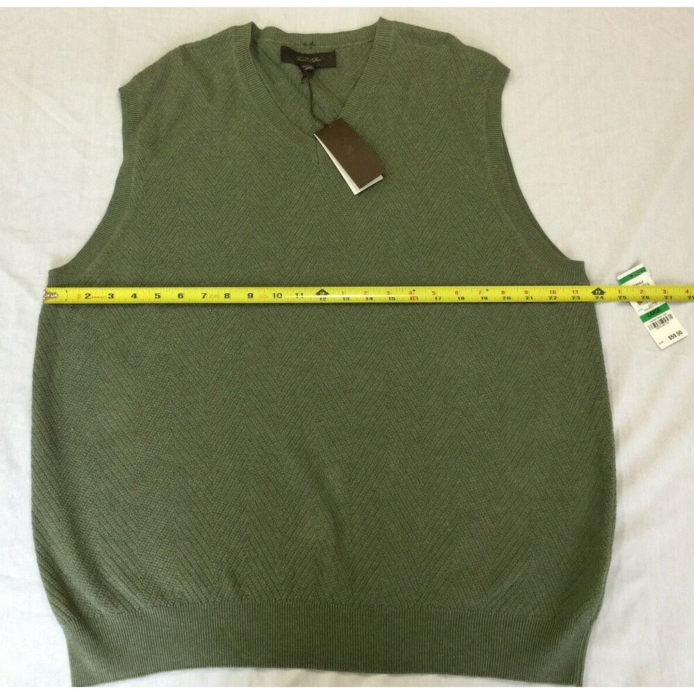 NWT TASSO ELBA COTTON MENS VEST SIZE L